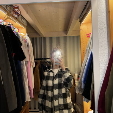 Hemdjacke kariert, schwarz weiss