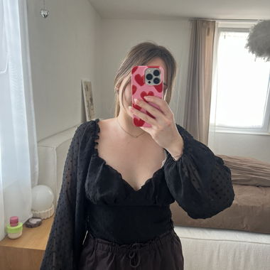 Black long-sleeve bodysuit