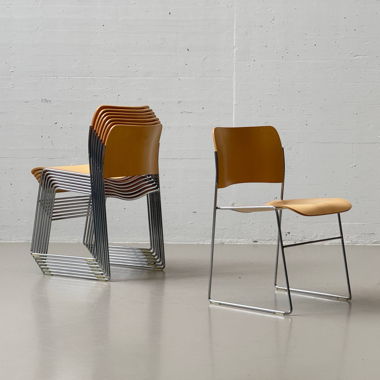 6 chaises de David Rowland pour HOWE, modèle 40/4