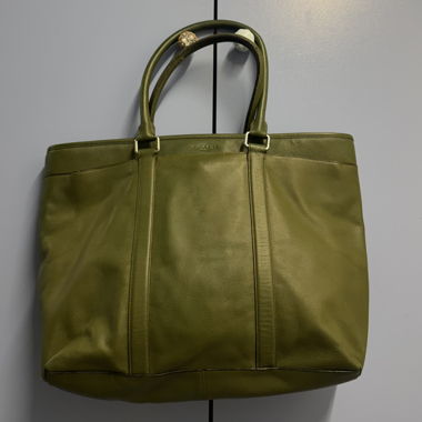 Grosse sac en cuir vert Coach