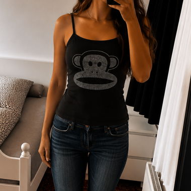 Y2K Paul Frank Sequin Top XS
