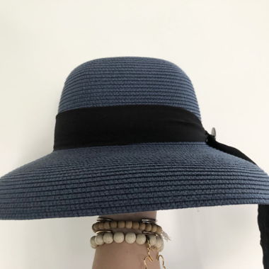 Liu Jo Blue Denim Wide-Brim Capeline
