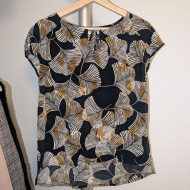 Bluse mit Ginko Muster