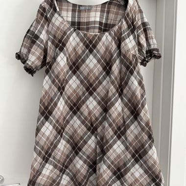 Robe écossaise en coton