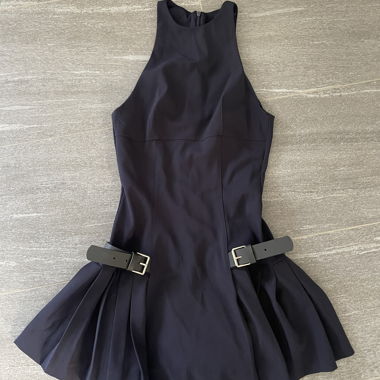 Dunkelblaues  Neckholder-Kleid