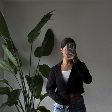 Blazer court noir H&M