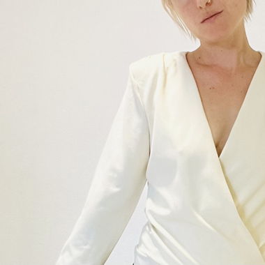 Elegant white suit body 