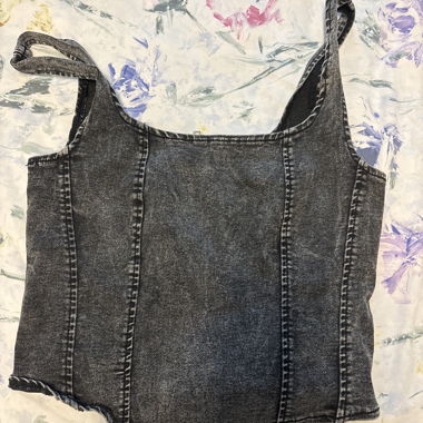 Jeans-Top mit Trägern