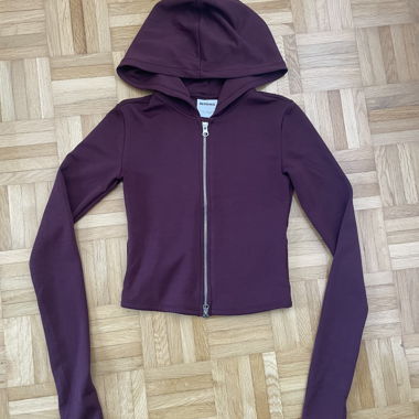 Veste à capuche zippée Bershka lilas XS