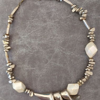 Antique Silver-Coloured Statement Necklace