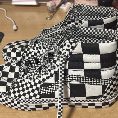Checkered High-Top Sneakers Vans