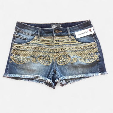 Pantaloncini di jeans ricamati