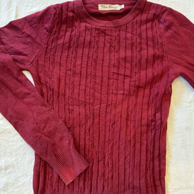 carino maglia rossa in maglia manica lunga