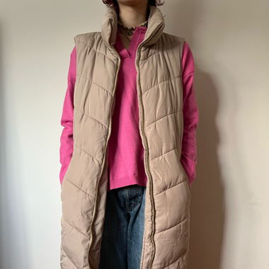 Lange Weste beige