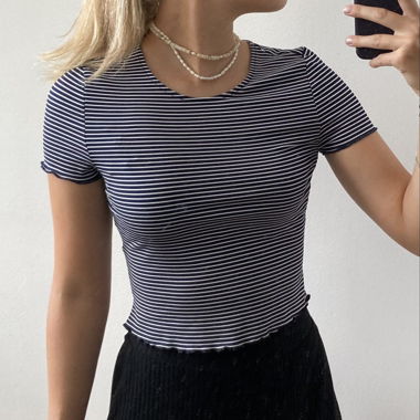 Top rayé
