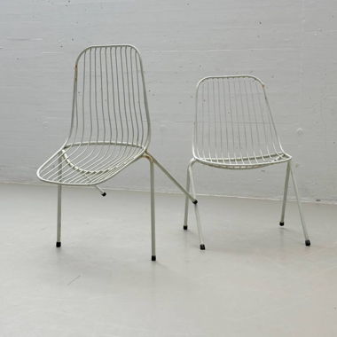 2x Stella Drahtstühle aus Metall, Schweiz