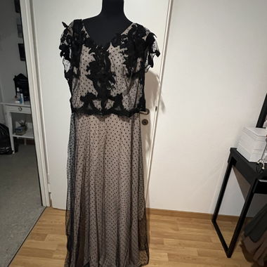 Black Mesh Maxi Dress