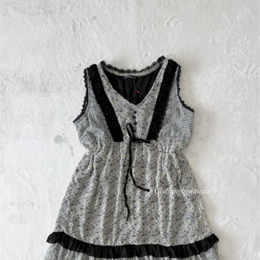 Japanese Black Chiffon Babydoll (S)