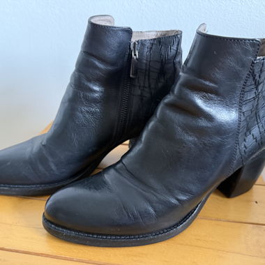 Bottines en cuir noires
