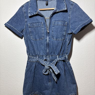 Tuta corta in denim H&M Divided taglia 38