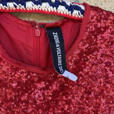 Abito Rosso Con Paillettes