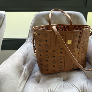 MCM Liz Vi Shopper Sml Co Cognac