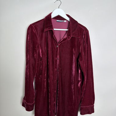 Camicia in velluto con bottoni