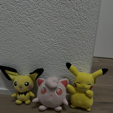 Pokémon Plüsch-Set – Pichu, Jigglypuff & Pikachu