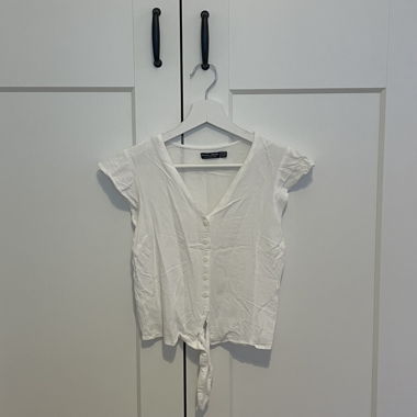 Bluse Cropped weiss