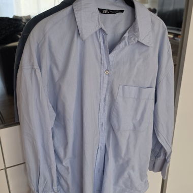 Zara Light Blue Blouse/Shirt
