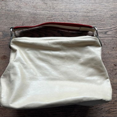 Sac bandoulière Bally en cuir, crème