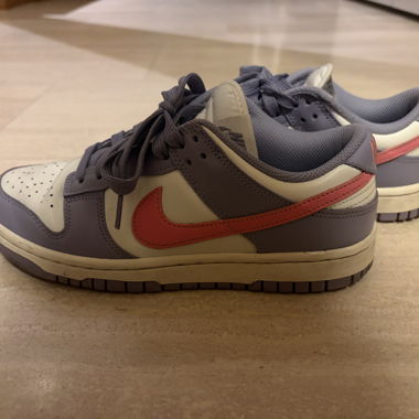 Nike dunks purple and cream low-top sneakers