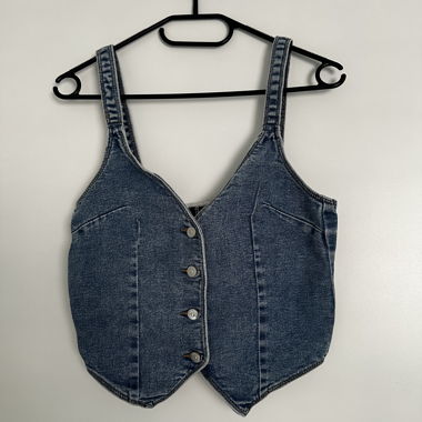 Denim Button Cami Top