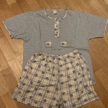 Pyjama enfant gris à motifs
