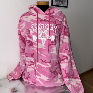 Thrasher pullover pink military