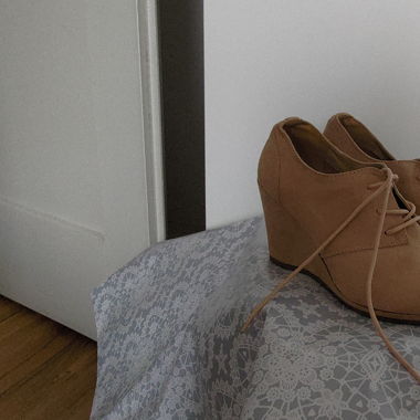 Edle Halbschuhe mit Keilabsatz