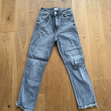 Jean Hailys gris distressed M