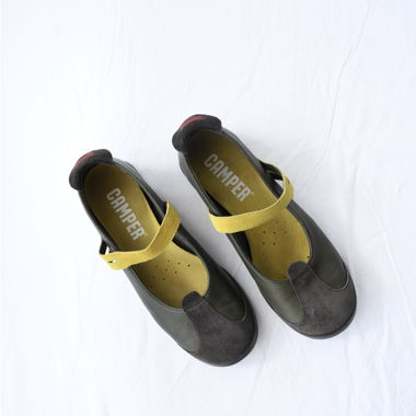 Camper Suede & Leather Mary Janes, Ballerinas