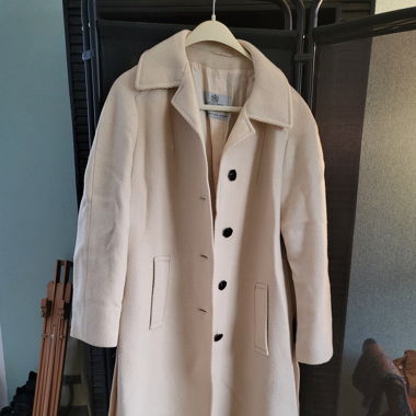 Weisser 50ies Wollmantel