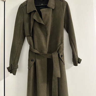 Mantel - Wildleder - Khaki