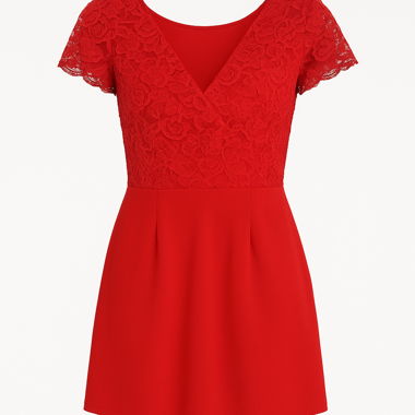 Abito in pizzo rosso MORGAN