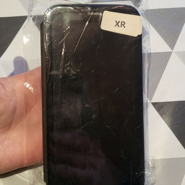 Black iPhone XR flip case