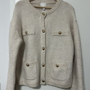 Beige Knit Cardigan - H&M