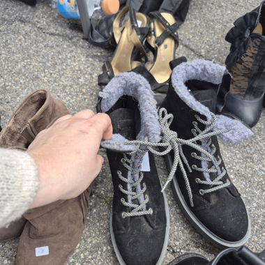Bottines noires doublées