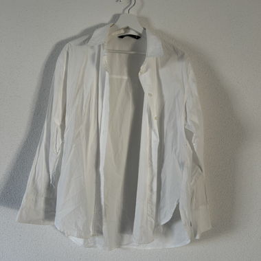 ZARA, camicia bianca, taglia M/38