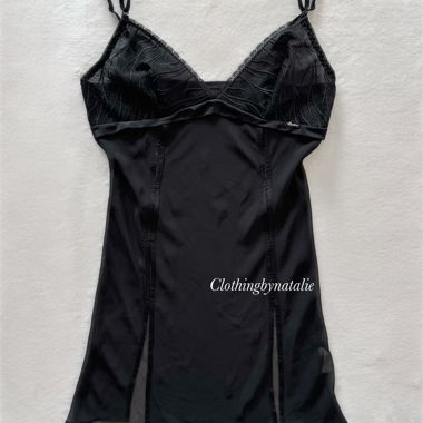Black Sheer Mesh Slip Size S