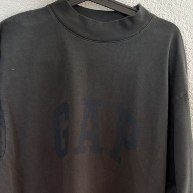 GAP x Yeezy Black Graphic Long Sleeve Top