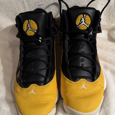 Yellow and Black Jordan Sneakers