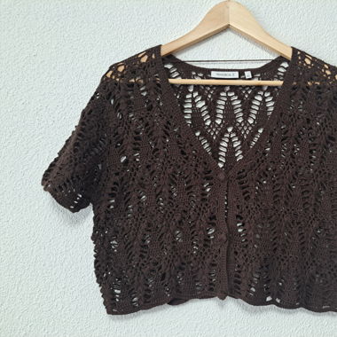 Bolero braun (häkel/Strick)