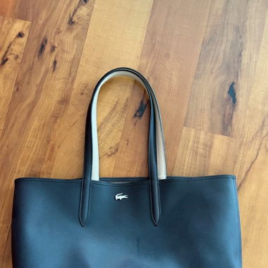 Lacoste Tasche, schwarz und beige